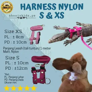 HARNESS H SIZE S XS HARNES MINI UNTUK HEWAN KECIL HAMSTER TUPAI SUGAR GLIDER TALI TUNTUN KECIL HERNES HERNESS LEASH