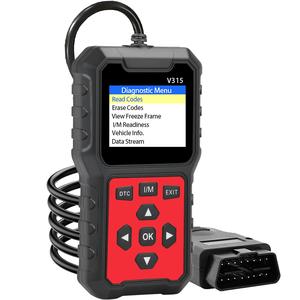 V315 Obd2 Diagnóstico Scanner, Lector de códigos avanzado y herramienta para todos los vehículos OBD II desde 1996, /, Transmisión de datos, Prueba de batería