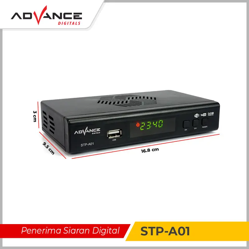 Advance  STP-A01 Set Top Box TV Digital Receiver STB Kabel Adaptor Antena - Garansi 1 Tahun 3
