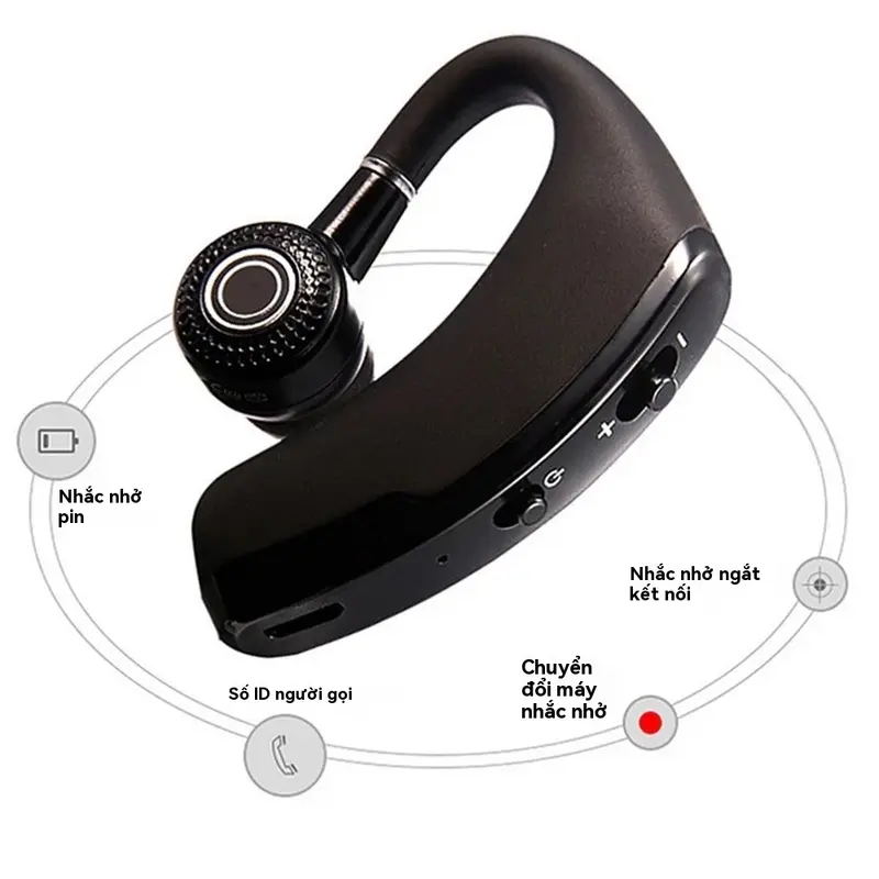 Tai nghe không dây tương thích Bluetooth V9 Business, Hi-Fi, Hands Tay miễn phí với mic - Nghe Nhạc, Nhét Tai 5