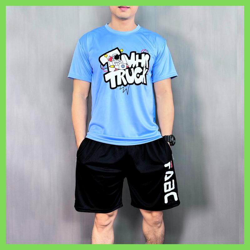 Bộ quần thể thao thun hè SIZE 33 -> 120kg in 2D BA LỖ ĐEN chất liệu thun lạnh co dãn 4 chiều thoáng mát bền đẹp không bai xù 4
