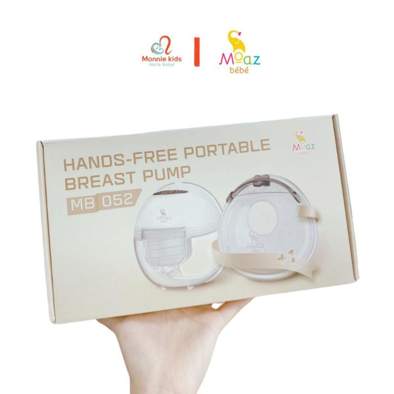 Máy hút sữa không dây cho mẹ Moaz Bebe MB052, máy vắt sữa rảnh tay - Monnie Kids
