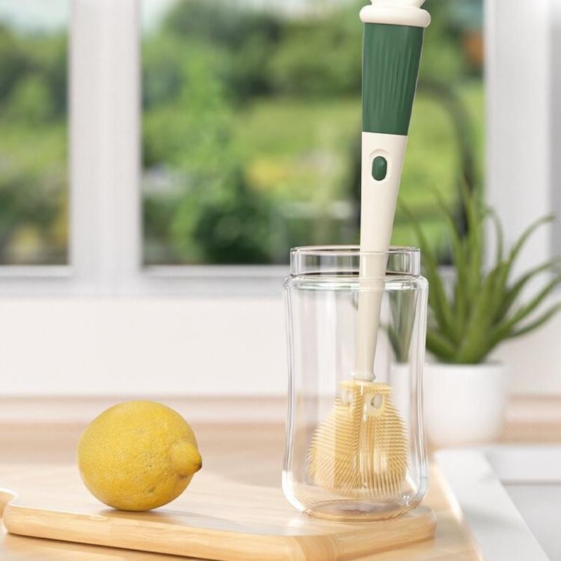 Portable 4 In 1 Baby Bottle Brushes Soft Head Long Handle Bottle Cleaner Kit Multifunctional Water Bottle Cleaner Brush 6