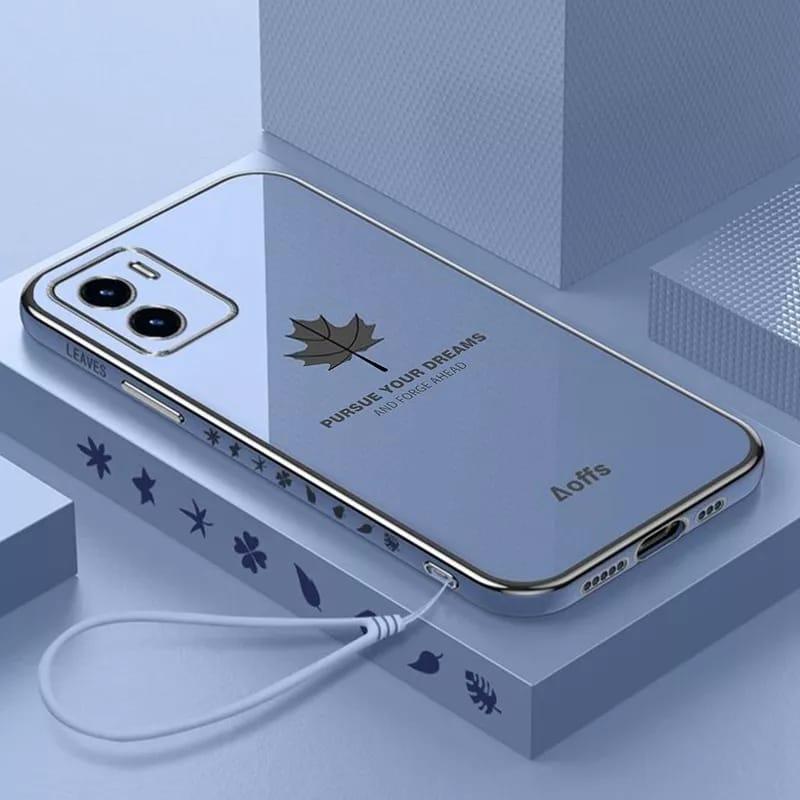 Softcase Vivo Y15s / Vivo Y01 Silikon Maple Plating Motif Daun 0