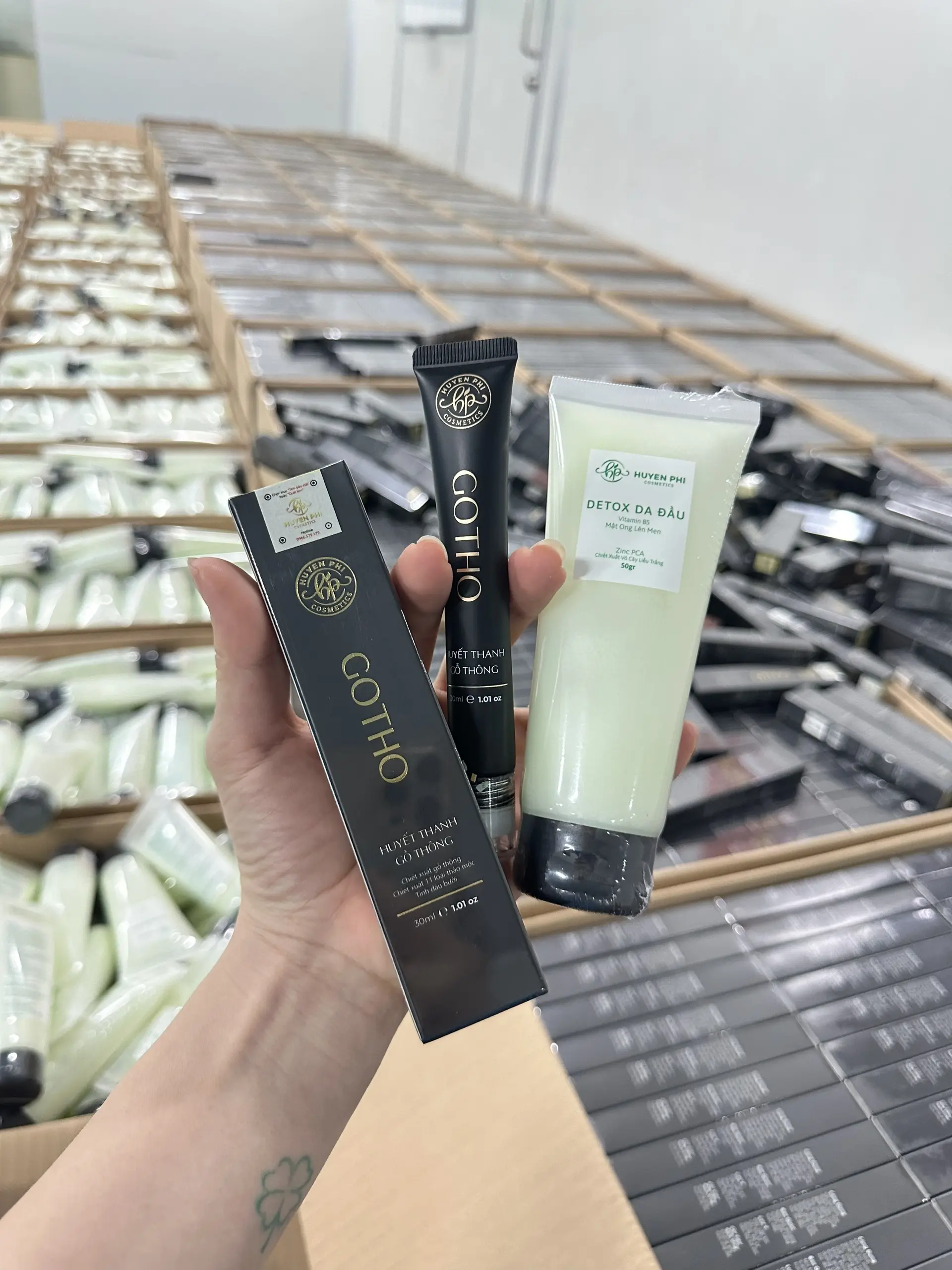 [CHÍNH HÃNG] MUA 1 TẶNG 1- LĂN MỌC TÓC HUYẾT THANH GỖ THÔNG GOTHO HUYỀN PHI
