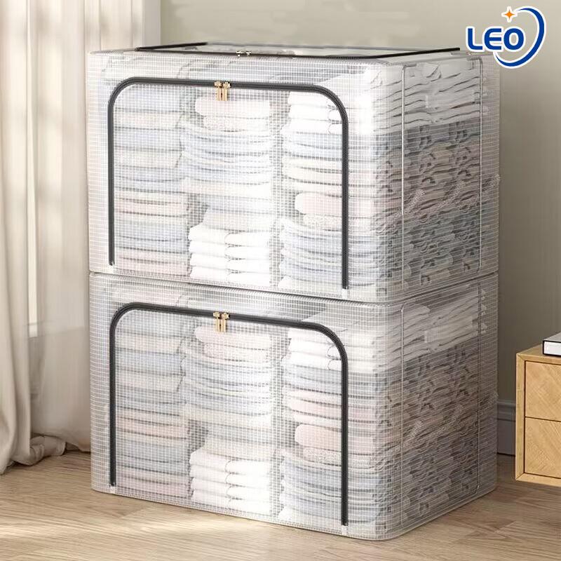 Túi đựng quần áo khung sắt 110L hộp nhựa trong suốthộp đựng quần áo khung thép PVC Hộp Đựng Đồ có thể thu gọn chống thấm nướ box