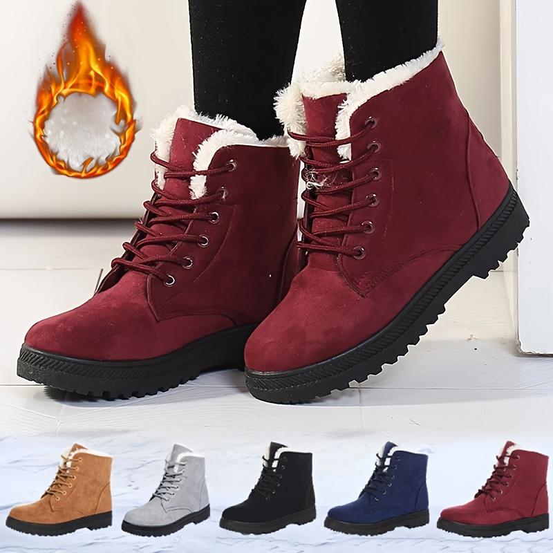 Winter Chic Ankle Snow Boots for Women - Ultra Warm Fur Lined, Breathable Fabric Insole, Durable Water Resistant Outdoor Footwear for Cold Weather 1