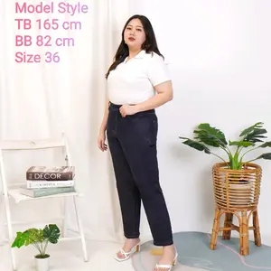 Celana Jeans Jumbo Wanita / Celana Jeans Big Size Boyfriend Mom /  Celana Jeans Jumbo Cewek / Celana Big Size Wanita Denim Panjang