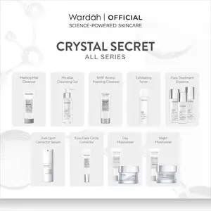 WARDAH Crystal Secret Series Lengkap - Milk Cleanser, Micellar Cleansing Gel, Foaming Cleanser, Exfoliating Toner, Pure Treatment Essence, Serum, Dark Spot Corrector, Day Moisturizer, Night Moisturizer, Refreshing Day Gel, Radiance Serum Mask - Skincare