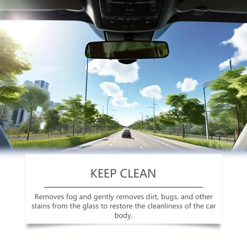 Car Glass Oil Film Cleaner, Car Glass Anti-rain & Anti-fog Cleaner, Car Window Cleaning & Care Fluid, Professional Car Cleaning Tool 5