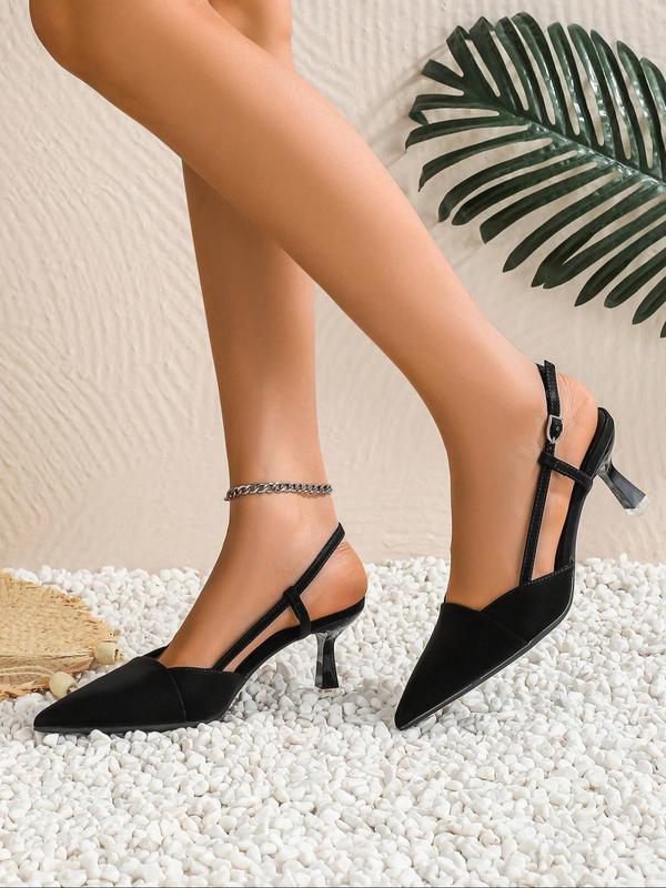 Women's Minimalist Solid Color  Heels, Fashionable Pointed Toe High Heel Shoes for Party, Daily Clothing Decor for Women & Girls, Classy 4