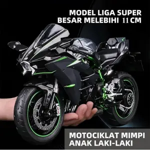 TWH1:18 Miniature Motor BalapNINJA H2RDucati Skala 1:18 12CMUntuk Mainan/Koleksi Anak Alloy