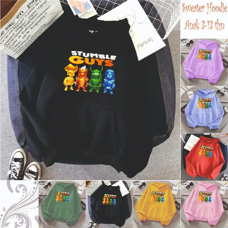 Sweater anak laki perempuan usia 3 - 10 Tahun hoodie jaket Fashion 0