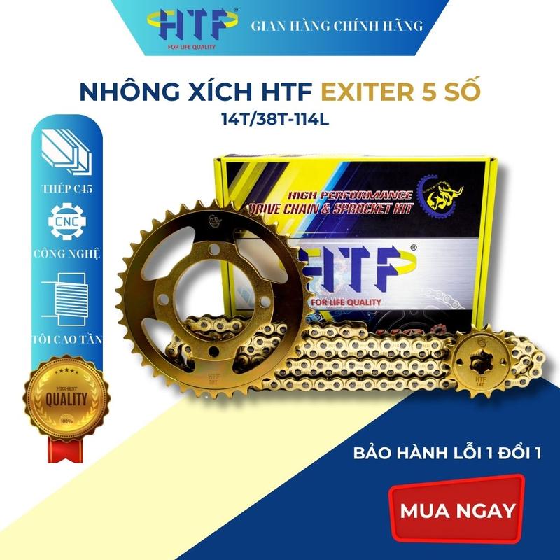 Nhông sên dĩa HTF Exiter 5 gear (Exiter 4 gear) 14T/38T-114L Phụ Tùng 4