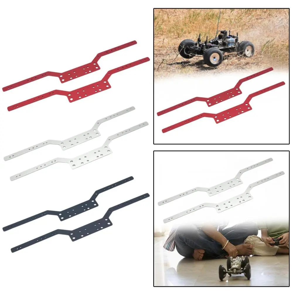 2 Pieces Aluminium Chassis Frame Rails Accessories DIY Modification Spare Parts for MN98 MN99S 1/12 RC Carwler Car Replaces Toy