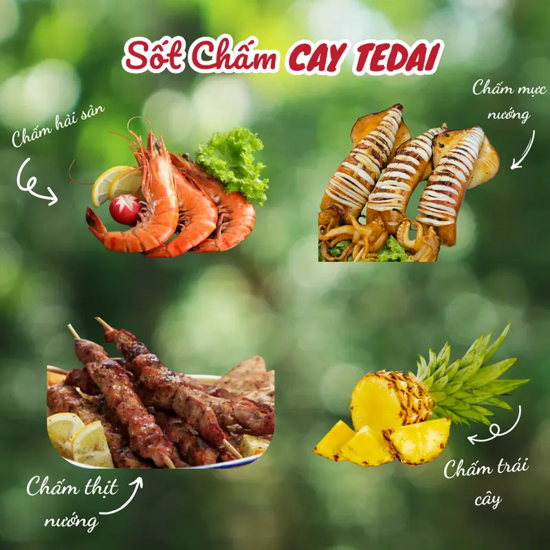 Sốt Chấm CayTeDai x1 CAY VỪA - Sốt Muối Chấm Lâm Vlog Cay Tê Dại x1 5
