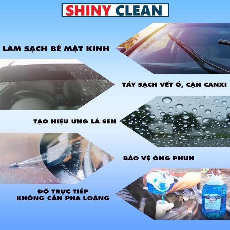 Product Introduction of 2 Lít Nước Rửa Kính Chuyên Dụng Dành Cho Ô Tô SHINY CLEAN Chính Hãng, Đổ Trực Tiếp (Không Pha), Phù Hợp Với Mọi Dòng Xe chất lỏng không bảo hành 14