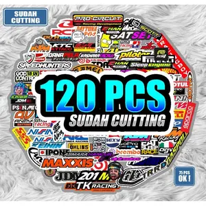 Stiker pack racing isi 120pcs bahan vynil anti air sudah