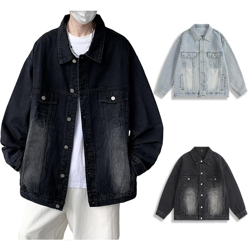 Áo khoác nam đẹp chóng nắng 2025 boy phố jean cao cấp form rộng wash màu cá tính trẻ trung