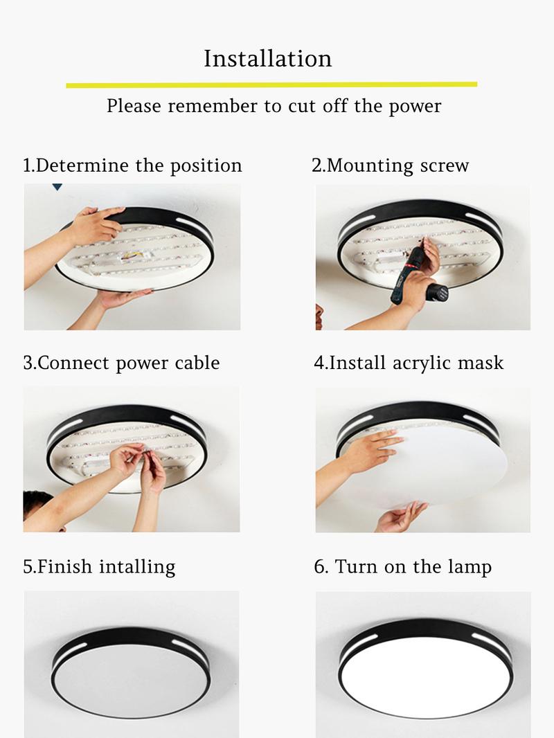 Product Introduction of Bedroom Full spectrum eye protection round LED ceiling light-Dia.40cm-36W 15