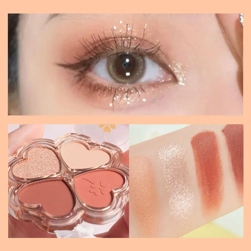 【ANISAHEN】 Palet Eye Shadow 4 Warna Palet Rias Wajah Matte Glitter Eye Shadow