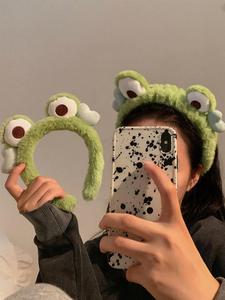 Diadema de Peluche con Diseño de Rana Linda, Estilo Nuevo 2024, Accesorios para el Cabello de Moda para Mujeres y Niñas, Adorable para Uso Diario y Ideas de Peinados