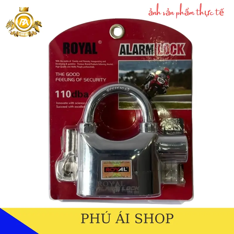 Khoá hú chống trộm Royal ALARM LOCK kèm còi báo động và ổ khoá cửa (BH 24 tháng + Tặng 6v pin dự phòng) 0