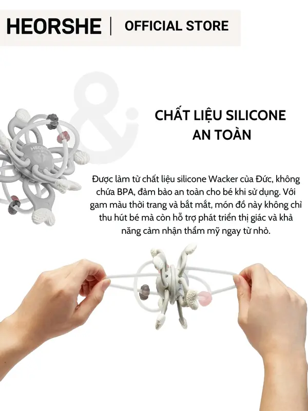 Đồ Chơi Gặm Nướu Galaxy HEORSHE Slicone Cao Cấp Không Chúa BPA An Toàn Kèm Hộp Đựng Cho Bé 5