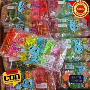 [MS] Mainan Viral Slime Crystal Mud Slime Pack  6 Warna Promo Labubu Sanrio Toys Mainan Anak Squishy