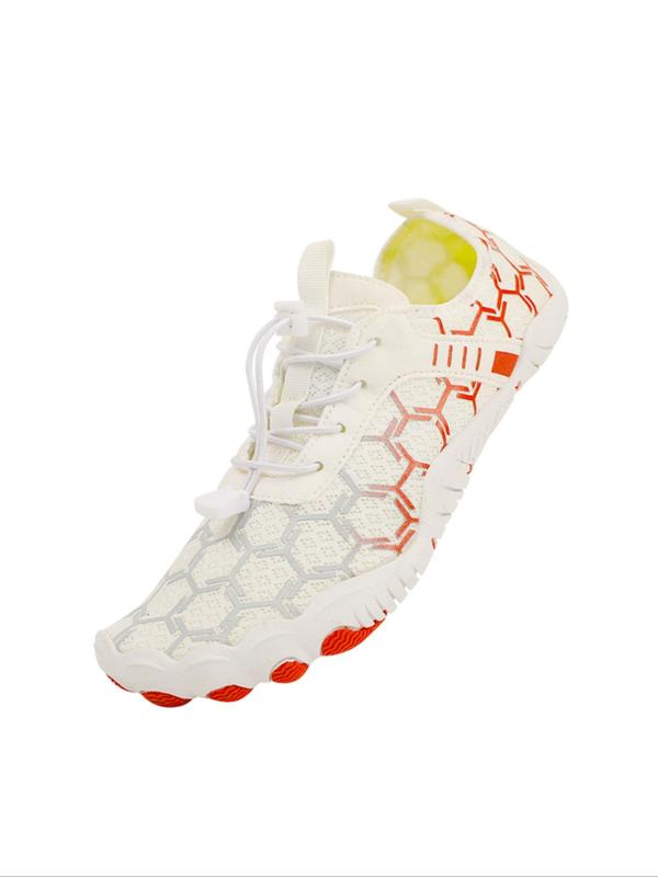 Unisex Geometric Pattern Drawstring Design River Trekking Shoes, Breathable Comfortable Sports Shoes for Outdoor Activities, Water Shoes, 2024 Summer Water Shoes Aqua Shoes, Back To School Shoes, Swimming Water Shoes 5