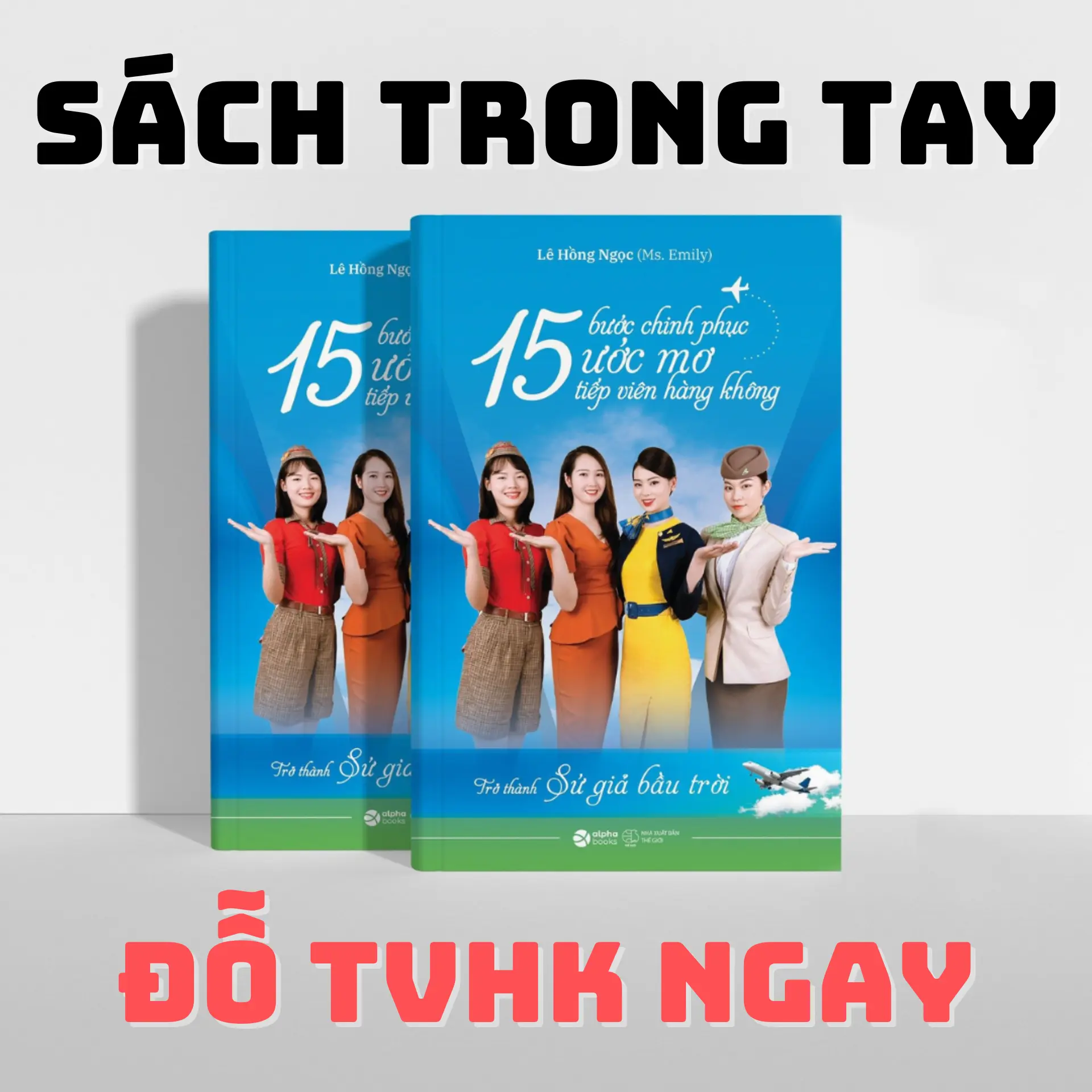 SÁCH - 15 Bước Chinh Phục Ước Mơ Tiếp Viên Hàng Không của Ms.Emily - Kỹ năng Tiếp viên hàng không