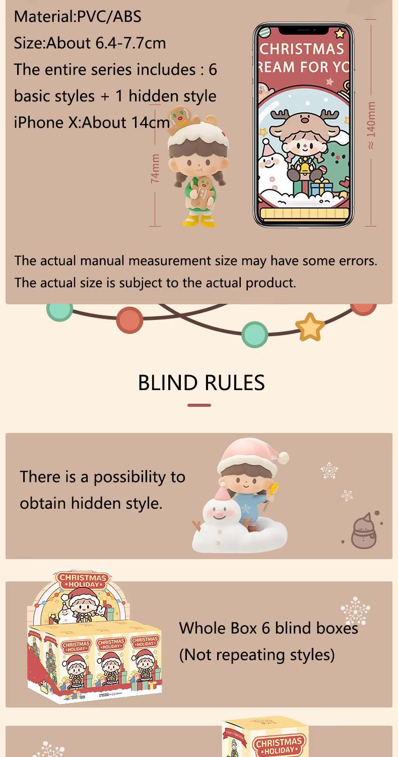 Product Introduction of King Zhuo Christmas Dream for You Series Bd Toys Surprise Kawaii Mystery Box Cute Desktop Ornaments Christmas Gift 25