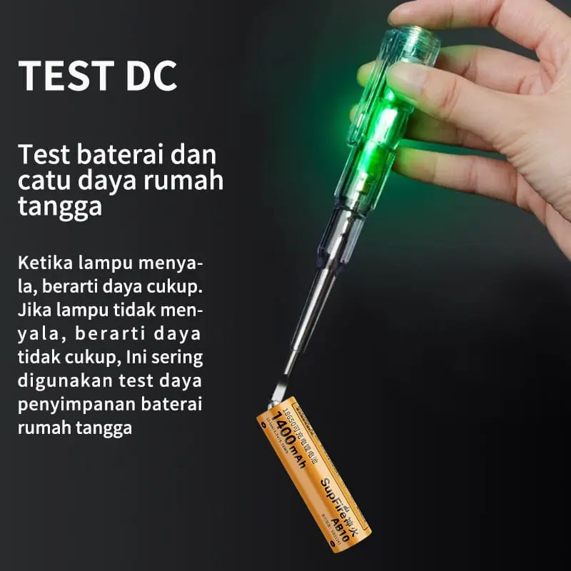 Obeng Tester TesPen Obeng Tes with Indicator Dual LED 2