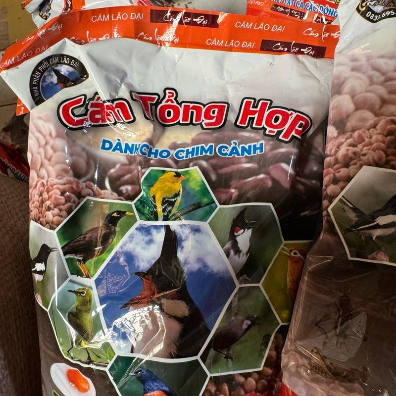 ￼1KG Cám chim Lão Đại Cám tổng hợp Lão Đại gói đỏ dành cho tất cả các loại chim cảnh giá rẻ 