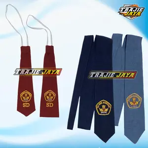 Dasi Sekolah SD SMP SMA Panjang Laki-Laki Perempuan Perlengkapan Sekolah Anak Bordir