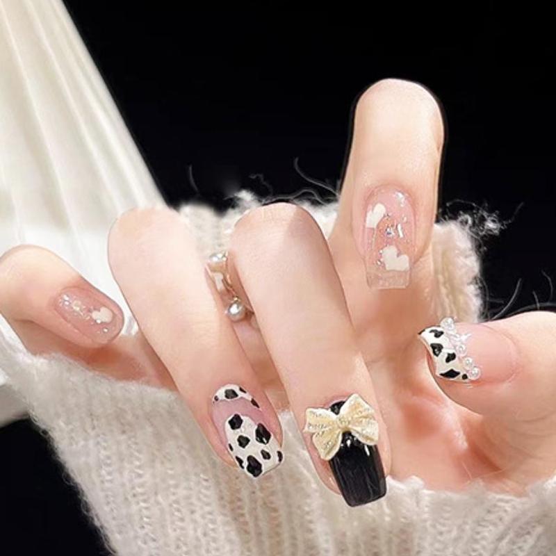 Nail Box Đính Đá Nơ Form Thang Mã Đ207 Hin Nail