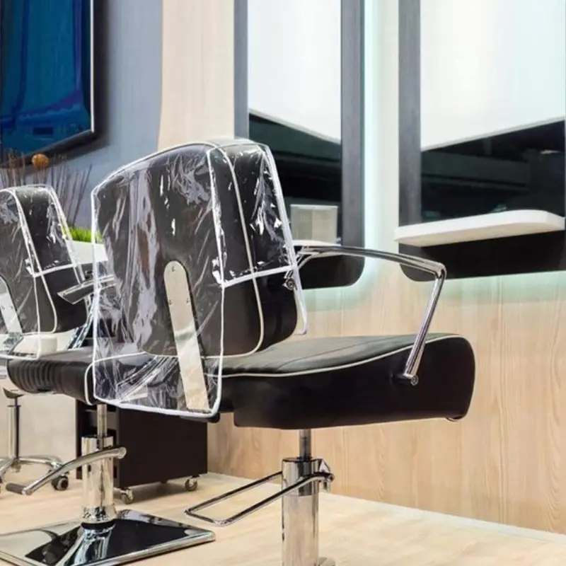 Salon Chair Cover Protectors Clear Square Waterproof Hairdressing Chair ...