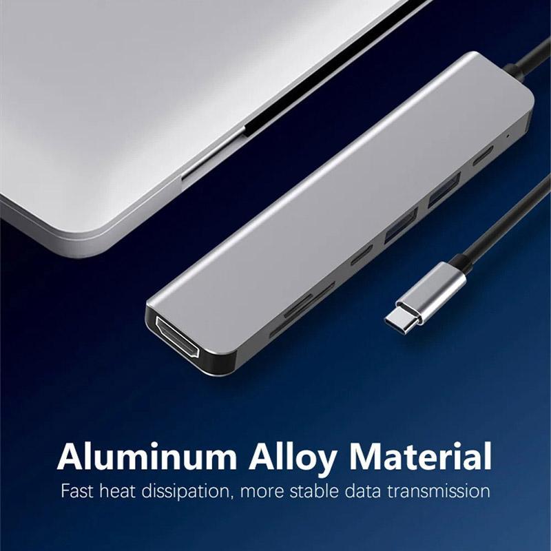 7 In 1 Multi Port Adapter Docking Station For Samsung Galaxy S23/Ultra/Plus 8