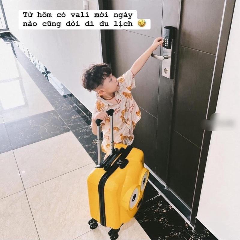 Vali MINION siêu hot, size 20ich, khoá mật mã an toàn cho bé - Cực cute 2