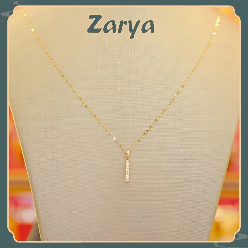 916 gold-plated original Zircon long necklace for women hypoallergenic non tarnish