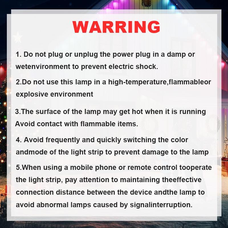 Product Introduction of 100FT Permanent DIY Decorative Outdoor Light (1 Count), APP/Voice/Remote Control RGBIC Smart Eaves Light, IP67 Waterproof Light Suitable for Year-Round Outdoor Lighting on House Roofs for Christmas Gifts, Holidays Decor, Stocking Fillers 2