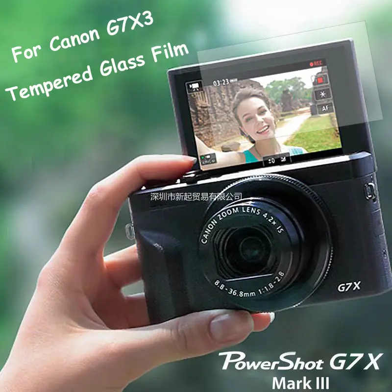 Bảo Vệ Màn Hình Kính Cường Lực, Dành Cho Máy Ảnh Canon G7X2 / G7X3 / G7XMark II / G7XMark III, Độ Nét Cao 2.5D 0,3Mm, Vỏ Bảo Vệ LCD, Chống Trầy Xước, Không Bong Bóng 0