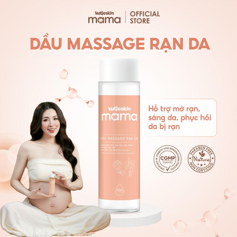 Product Introduction of Dầu Massage Chăm Sóc Da Hỗ Trợ Cải Thiện Rạn Da, Mờ Sẹo Và Đều Màu Da KUTIESKIN MAMA 125ML 1