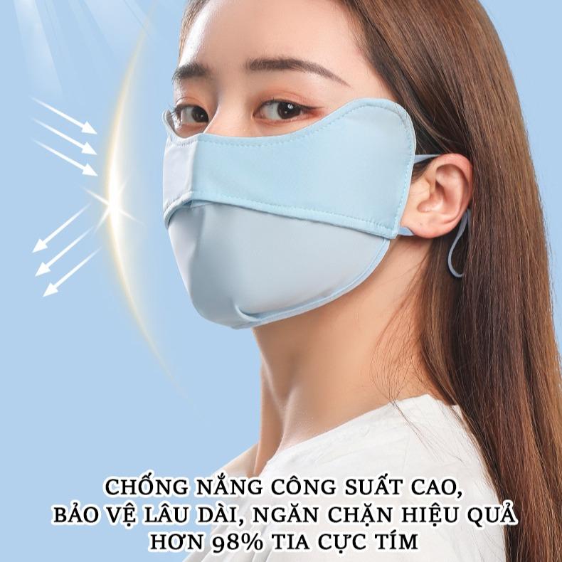 Khẩu Trang Vải Chống Nắng, Chống tia UV, Chất Thun Lạnh Thoáng Mát Kháng Khuẩn Chống Bụi, Khẩu Trang Che Kín Mặt, Dây Đeo Điều Chỉnh Linh Hoạt, Màu Sắc Thời Trang, LIMO 5