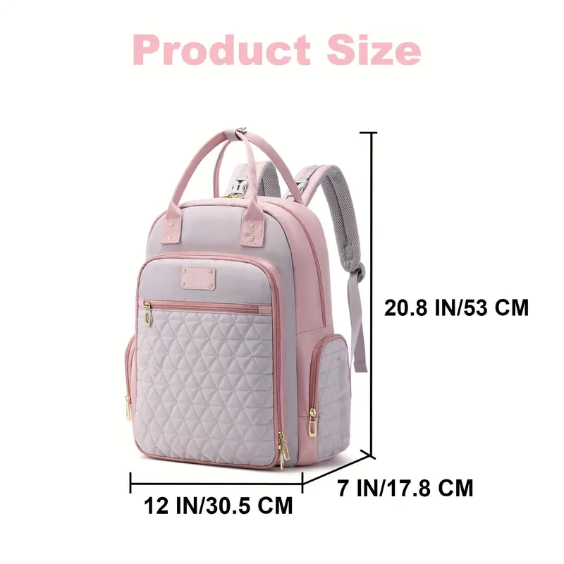 Baby Diaper Bag Backpack, Multifunctional Baby Bag with Insulated Pocket, Large Capacity Nappy Bag Perfect for Work & Travel 1