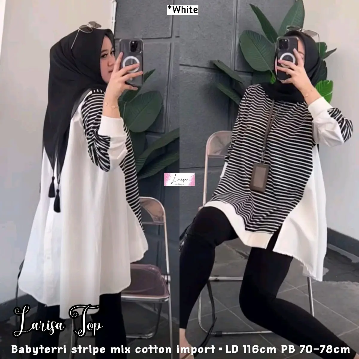 Baju Blouse Wanita Kekinian Larisa Top By Laiqa
