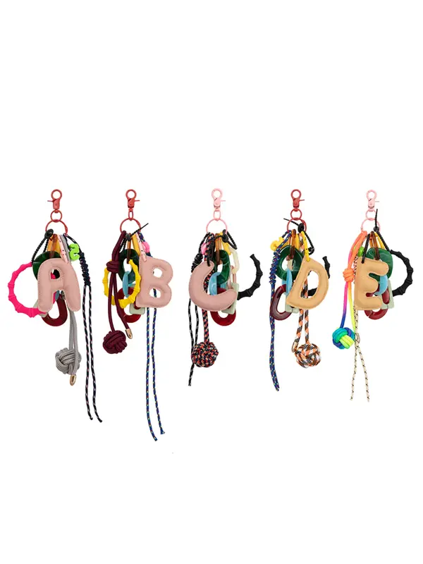 Letter Designed  Bag Charm, Fashionable Bag Keychain for Women & Men, Trendy All-match Bag Accessories for Birthday Gift 0