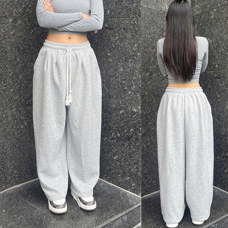 Quần Nỉ Ống Rộng NI143 - Sweatpants By Gladimax - Form ống rộng Big Size Unisex, Lưng Thun, Trang Phục Dancer, Sport - Nữ - Women - Gym - Tập Yoga