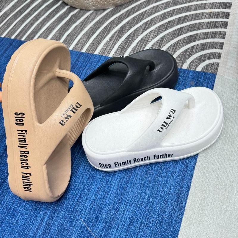 Dép kẹp siêu nhẹ cao 7 phân đế bằng mang êm chân không trơn trợt hợp thời trang Cao Su DéP