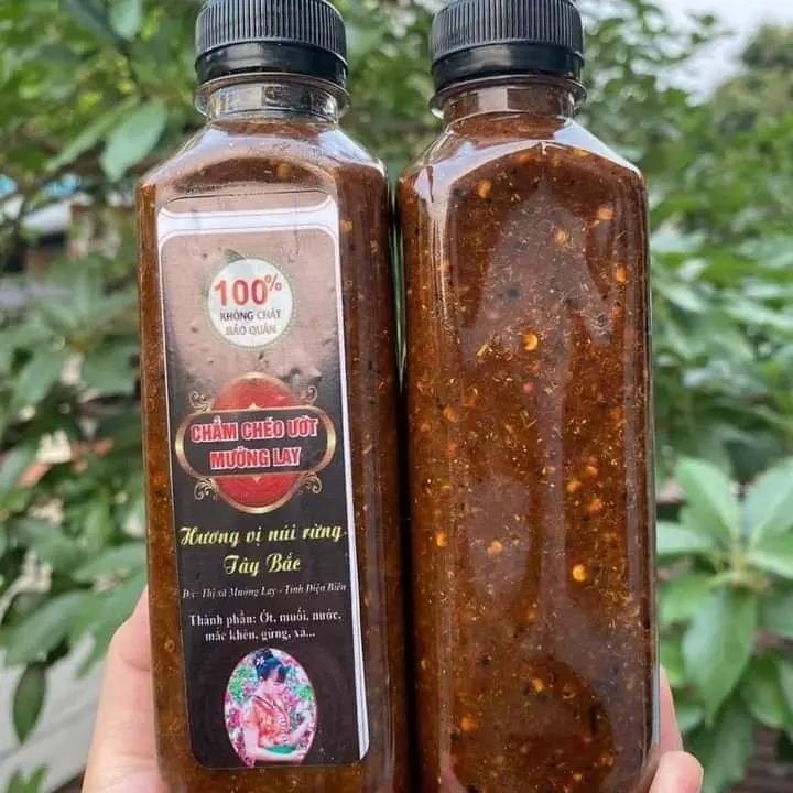 Gia vị Chẩm Chéo Ướt Điện Biên chai 350ml Cay